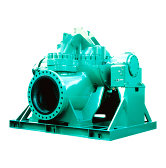 Horizontal axially split double-suction pump